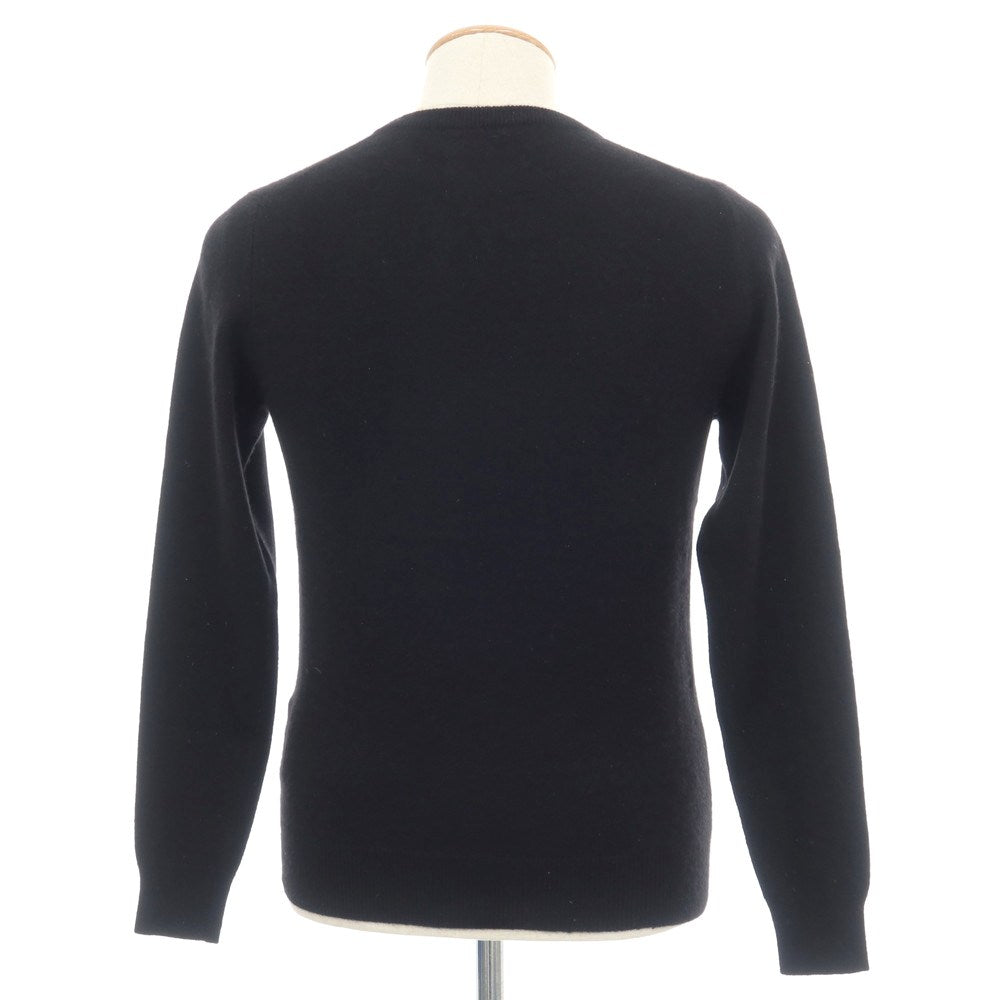 【中古】ジュンハシモト junhashimoto カシミヤ クルーネック プルオーバーニット ブラック【サイズ2】【 状態ランクC 】【 メンズ 】