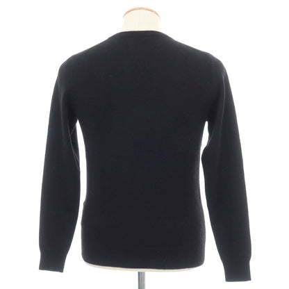【中古】ジュンハシモト junhashimoto カシミヤ クルーネック プルオーバーニット ブラック【サイズ2】【 状態ランクC 】【 メンズ 】