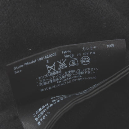 【中古】ジュンハシモト junhashimoto カシミヤ クルーネック プルオーバーニット ブラック【サイズ2】【 状態ランクC 】【 メンズ 】