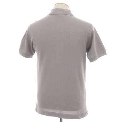 【中古】ラコステ LACOSTE コットン 鹿の子 半袖ポロシャツ グレー系【サイズ2】【 状態ランクC 】【 メンズ 】
