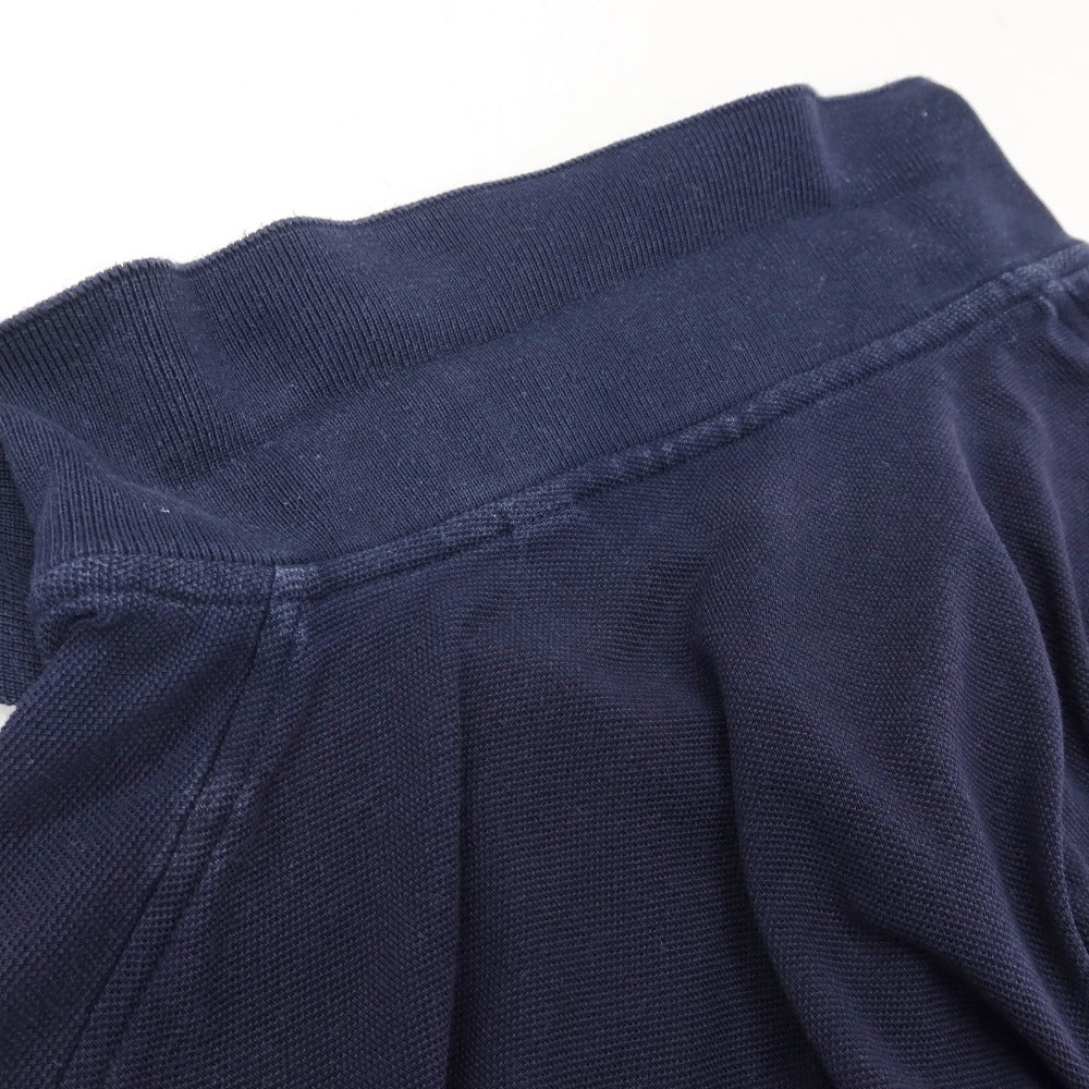 【中古】ラコステ LACOSTE コットン 鹿の子 半袖ポロシャツ ネイビー【サイズ2】【 状態ランクC 】【 メンズ 】