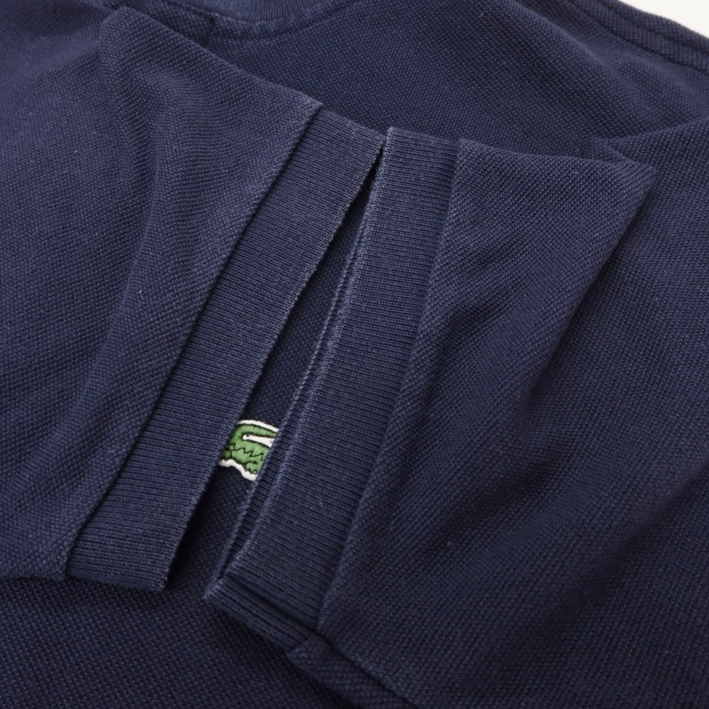【中古】ラコステ LACOSTE コットン 鹿の子 半袖ポロシャツ ネイビー【サイズ2】【 状態ランクC 】【 メンズ 】