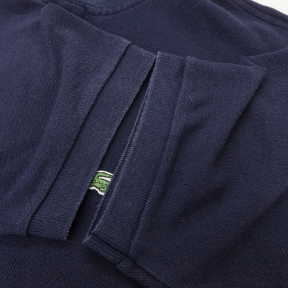 【中古】ラコステ LACOSTE コットン 鹿の子 半袖ポロシャツ ネイビー【サイズ2】【 状態ランクC 】【 メンズ 】