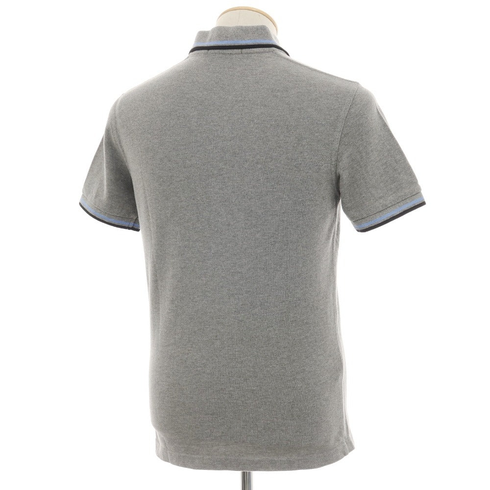 【中古】フレッドペリー FRED PERRY コットン 鹿の子 半袖ポロシャツ グレー【サイズ36】【 状態ランクC 】【 メンズ 】