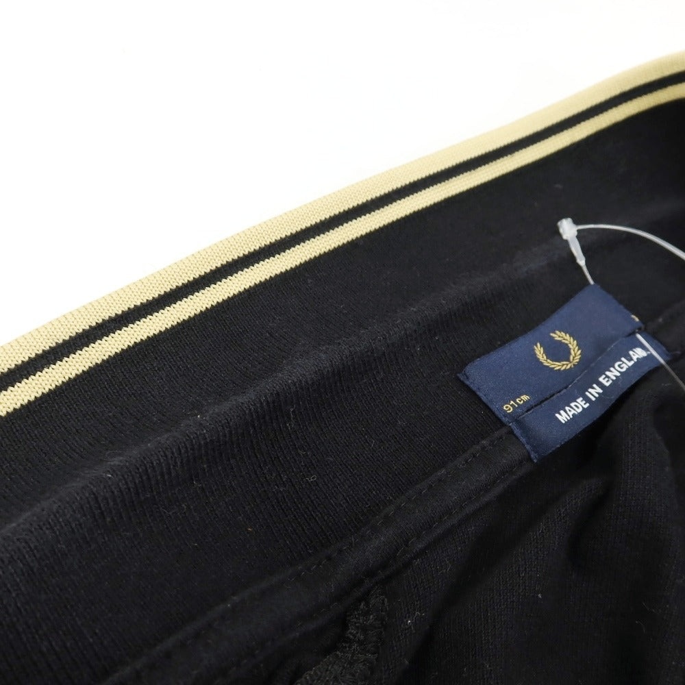 【中古】フレッドペリー FRED PERRY コットン 鹿の子 半袖ポロシャツ ブラック【サイズ36】【 状態ランクC 】【 メンズ 】