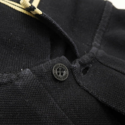 【中古】フレッドペリー FRED PERRY コットン 鹿の子 半袖ポロシャツ ブラック【サイズ36】【 状態ランクC 】【 メンズ 】