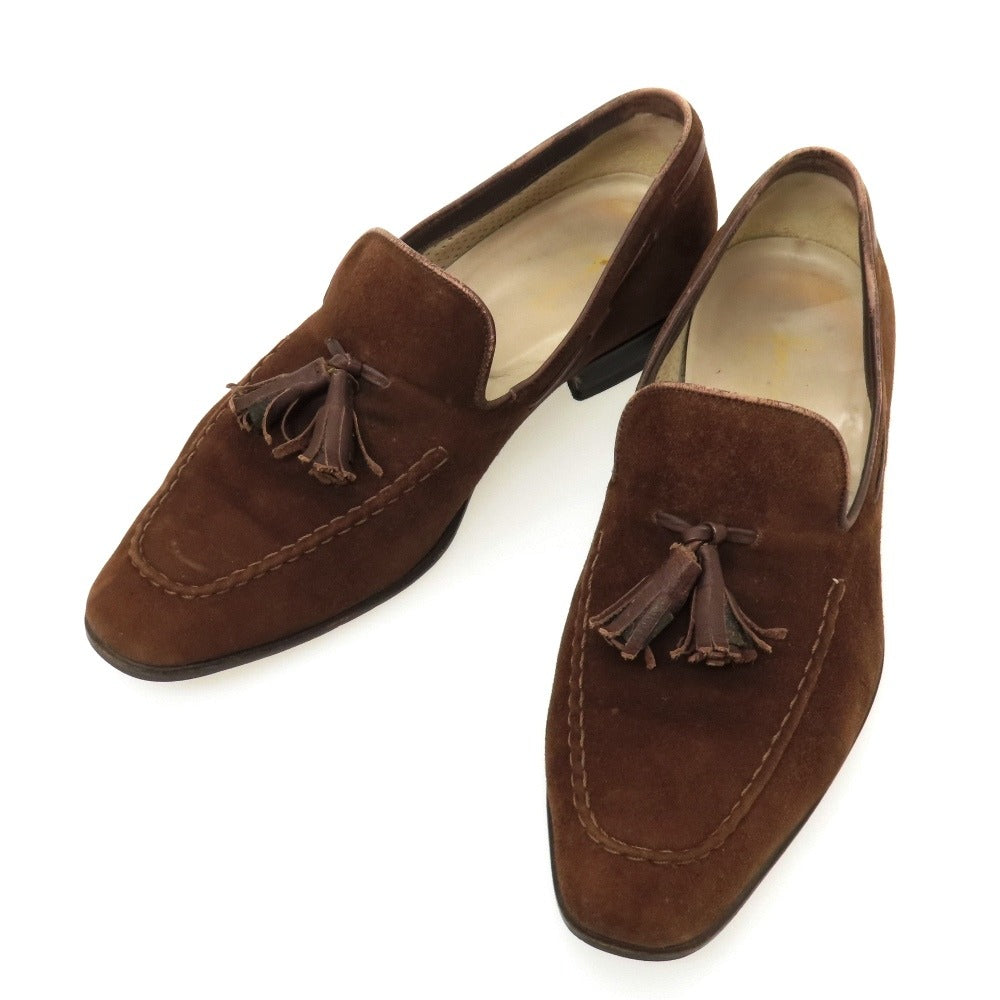 【中古】フェランテ FERRANTE スエード ローファー ブラウン【サイズ6】【 状態ランクC 】【 メンズ 】