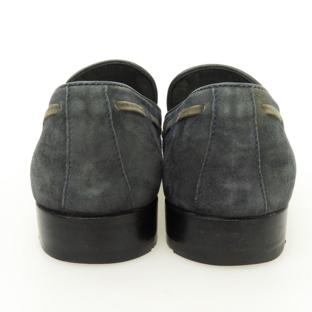 【中古】フェランテ FERRANTE スエード ローファー ネイビー【サイズ6】【 状態ランクC 】【 メンズ 】