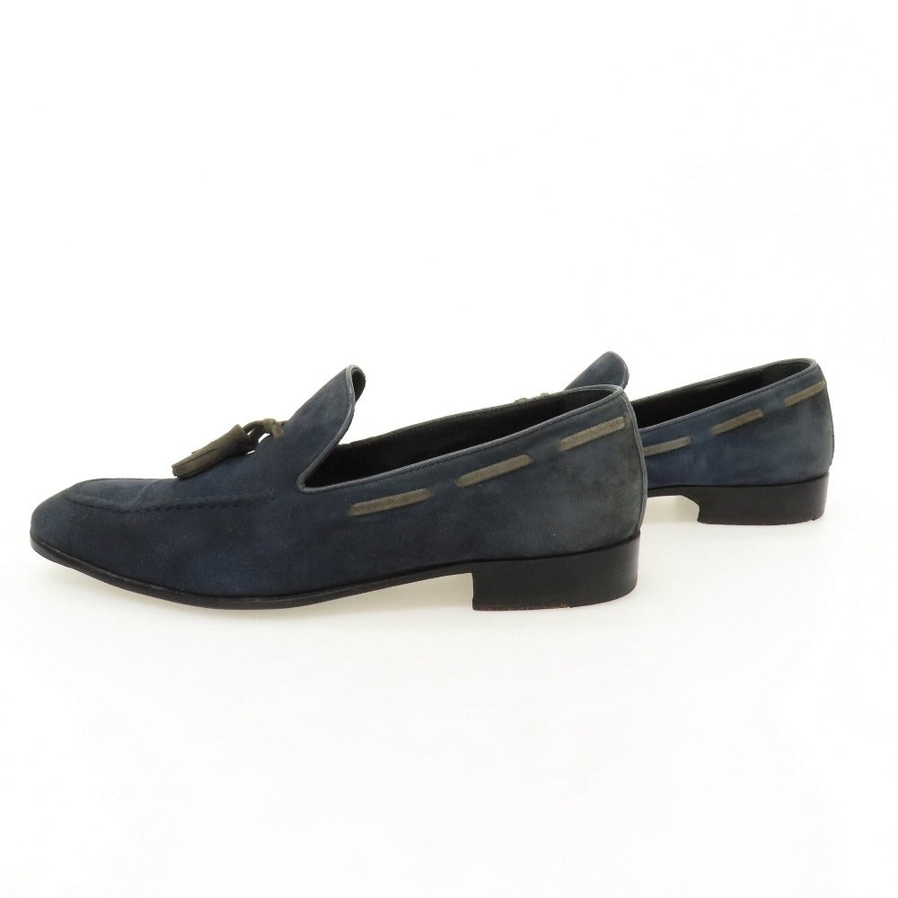【中古】フェランテ FERRANTE スエード ローファー ネイビー【サイズ6】【 状態ランクC 】【 メンズ 】