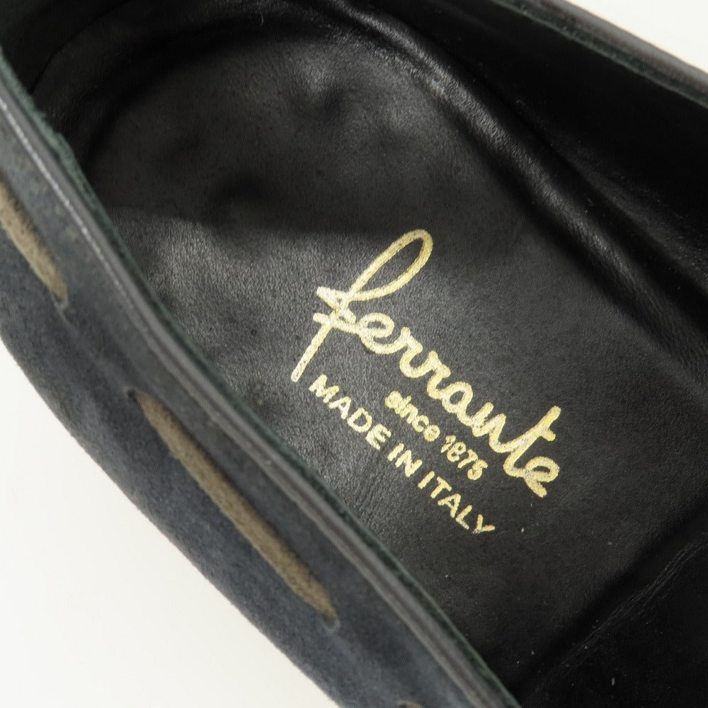 【中古】フェランテ FERRANTE スエード ローファー ネイビー【サイズ6】【 状態ランクC 】【 メンズ 】