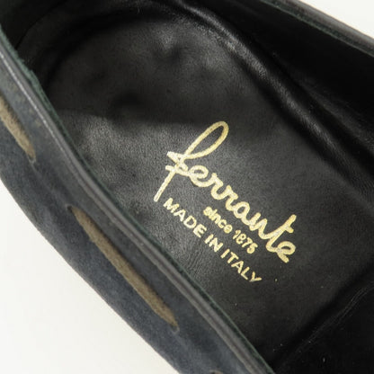 【中古】フェランテ FERRANTE スエード ローファー ネイビー【サイズ6】【 状態ランクC 】【 メンズ 】