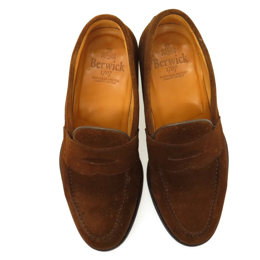 【中古】バーウィック BERWICK スエード ローファー ブラウン【サイズ6 1/2】【 状態ランクB 】【 メンズ 】