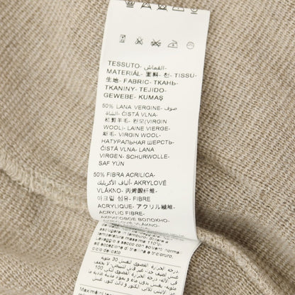 【中古】パオローニ PAOLONI ウールアクリル ダブル4B ニットジャケット ベージュ【サイズ48】【 状態ランクA 】【 メンズ 】