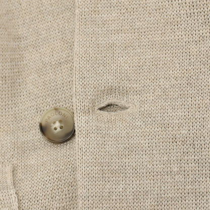 【中古】パオローニ PAOLONI ウールアクリル ダブル4B ニットジャケット ベージュ【サイズ48】【 状態ランクA 】【 メンズ 】