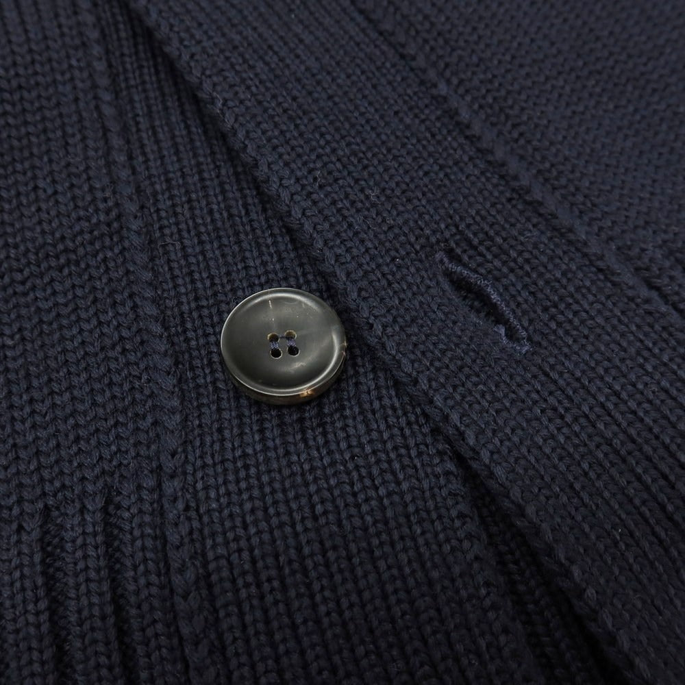 【中古】ザノーネ ZANONE CHIOTO キョート ミドルゲージ ウール スタンドカラー カーディガン ネイビー【サイズ50】【 状態ランクB 】【 メンズ 】