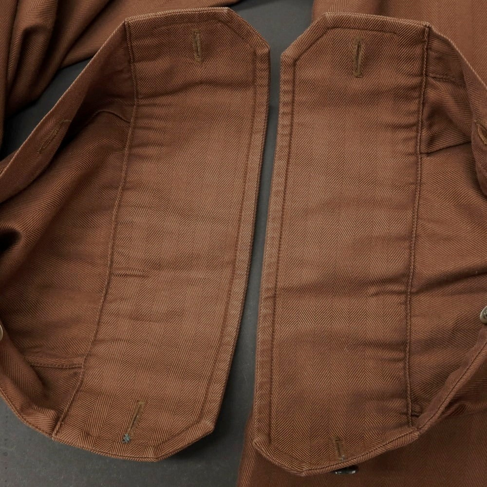 【中古】ポールスミスコレクション PAUL SMITH COLLECTION コットン ヘリンボーン レギュラーカラー カジュアルシャツ ブラウン【サイズM】【 状態ランクB 】【 メンズ 】