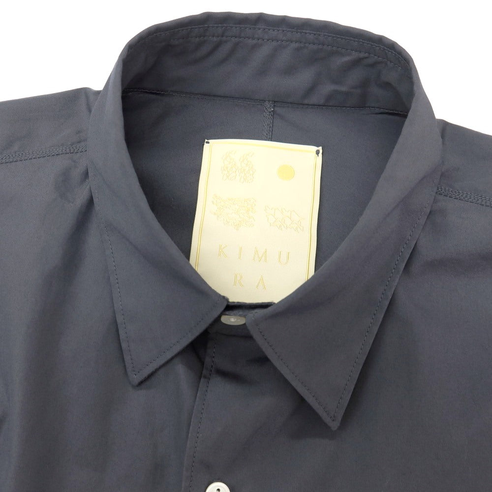 【中古】キムラ KIMURA コットン レギュラーカラー カジュアルシャツ ダークグレー【サイズ2】【 状態ランクB 】【 メンズ 】