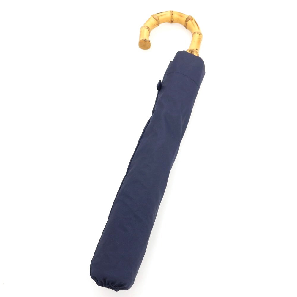 【中古】フォックス アンブレラズ FOX UMBRELLAS ワンギー バンブーハンドル 折り畳み傘 ネイビー【 状態ランクB 】【 メンズ 】