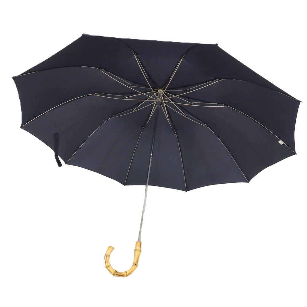 【中古】フォックス アンブレラズ FOX UMBRELLAS ワンギー バンブーハンドル 折り畳み傘 ネイビー【 状態ランクB 】【 メンズ 】