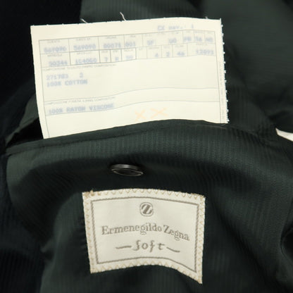 【中古】エルメネジルド ゼニア ソフト Ermenegildo Zegna soft コットン 3つボタン カジュアルジャケット ブラック【サイズ50】【 状態ランクC 】【 メンズ 】