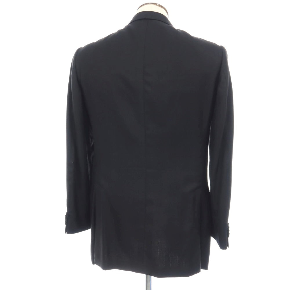 【中古】エルメネジルドゼニア Ermenegildo Zegna ウールシルク ヘリンボーン 3B テーラードジャケット ブラック【サイズ50】【 状態ランクB 】【 メンズ 】