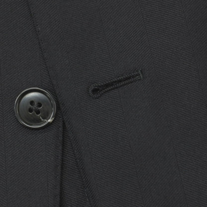 【中古】エルメネジルドゼニア Ermenegildo Zegna ウールシルク ヘリンボーン 3B テーラードジャケット ブラック【サイズ50】【 状態ランクB 】【 メンズ 】