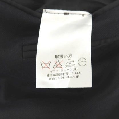 【中古】エルメネジルドゼニア Ermenegildo Zegna ウールシルク ヘリンボーン 3B テーラードジャケット ブラック【サイズ50】【 状態ランクB 】【 メンズ 】