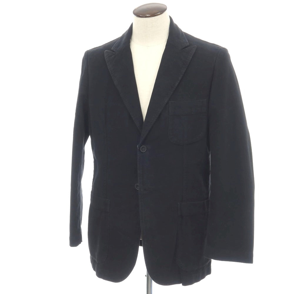 【中古】ジーゼニア Z Zegna コットン 2つボタン カジュアルジャケット ブラック【サイズ50】【 状態ランクC 】【 メンズ 】