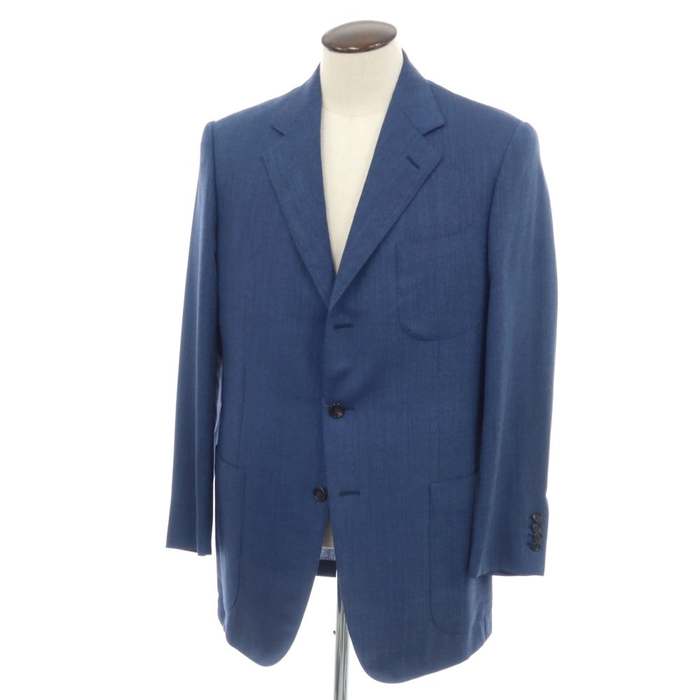 【中古】エルメネジルドゼニア Ermenegildo Zegna ウール 3B テーラードジャケット ブルー【サイズ50】【 状態ランクB 】【 メンズ 】