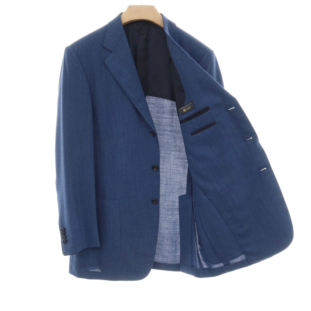 【中古】エルメネジルドゼニア Ermenegildo Zegna ウール 3B テーラードジャケット ブルー【サイズ50】【 状態ランクB 】【 メンズ 】