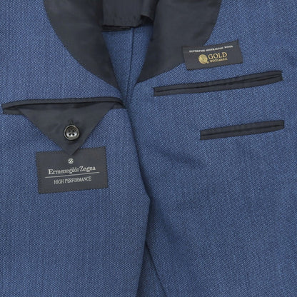 【中古】エルメネジルドゼニア Ermenegildo Zegna ウール 3B テーラードジャケット ブルー【サイズ50】【 状態ランクB 】【 メンズ 】