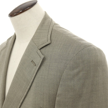 【中古】ジーゼニア Z Zegna ウールシルク 2B テーラードジャケット ライトグレージュxチャコール【サイズ50 R】【 状態ランクB 】【 メンズ 】