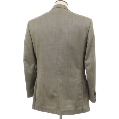【中古】ジーゼニア Z Zegna ウールシルク 2B テーラードジャケット ライトグレージュxチャコール【サイズ50 R】【 状態ランクB 】【 メンズ 】