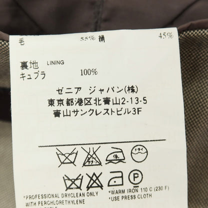 【中古】ジーゼニア Z Zegna ウールシルク 2B テーラードジャケット ライトグレージュxチャコール【サイズ50 R】【 状態ランクB 】【 メンズ 】