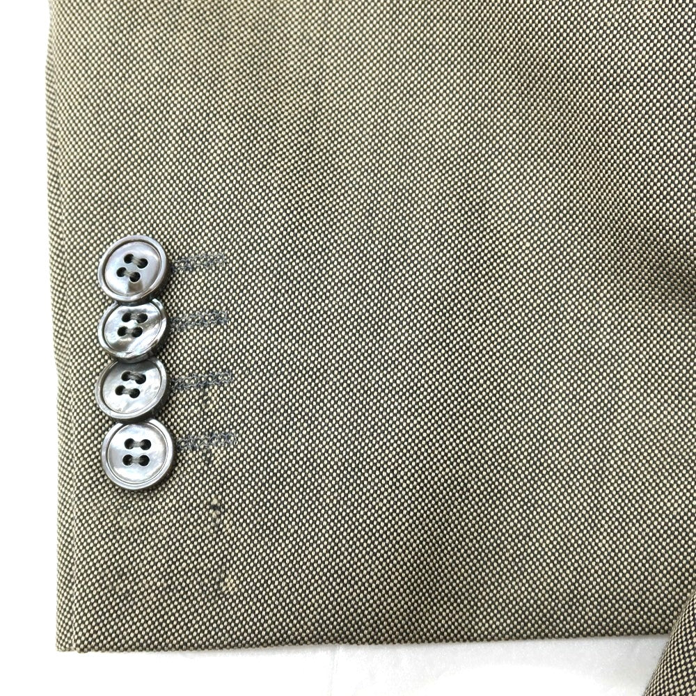 【中古】ジーゼニア Z Zegna ウールシルク 2B テーラードジャケット ライトグレージュxチャコール【サイズ50 R】【 状態ランクB 】【 メンズ 】