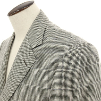 【中古】エルメネジルドゼニア Ermenegildo Zegna ウール チェック 3B テーラードジャケット グレーxホワイト【サイズ50】【 状態ランクB 】【 メンズ 】