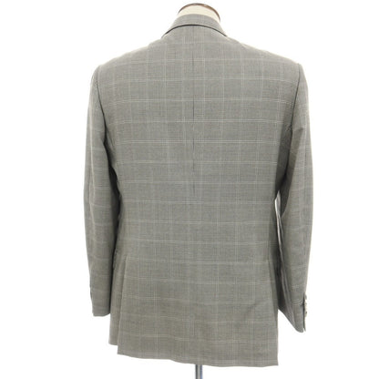 【中古】エルメネジルドゼニア Ermenegildo Zegna ウール チェック 3B テーラードジャケット グレーxホワイト【サイズ50】【 状態ランクB 】【 メンズ 】