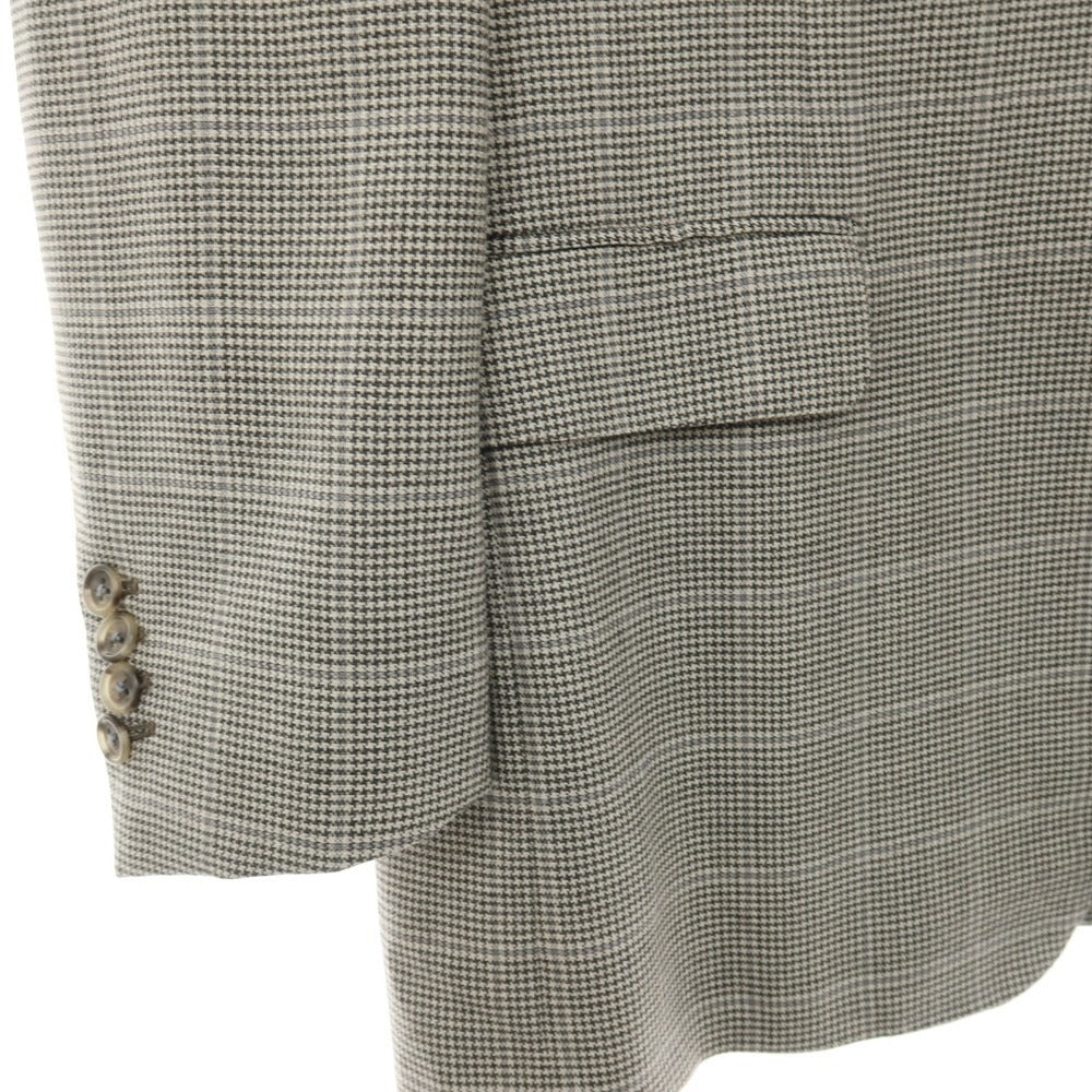 【中古】エルメネジルドゼニア Ermenegildo Zegna ウール チェック 3B テーラードジャケット グレーxホワイト【サイズ50】【 状態ランクB 】【 メンズ 】