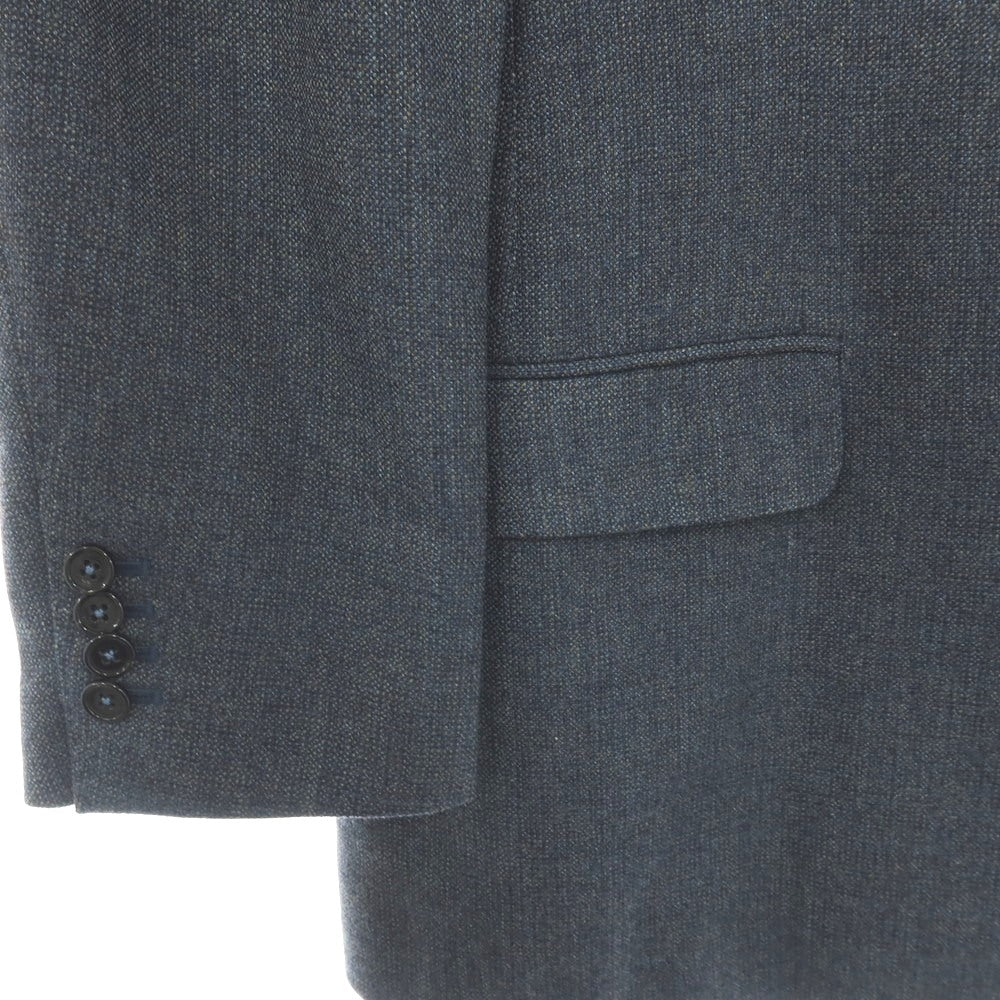 【中古】エルメネジルドゼニア Ermenegildo Zegna ウールカシミヤ 3つボタン テーラードジャケット ネイビーブルーxオリーブグリーン【サイズ50】【 状態ランクB 】【 メンズ 】