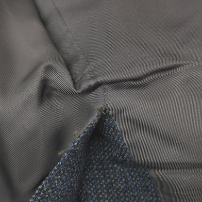 【中古】エルメネジルドゼニア Ermenegildo Zegna ウールカシミヤ 3つボタン テーラードジャケット ネイビーブルーxオリーブグリーン【サイズ50】【 状態ランクB 】【 メンズ 】
