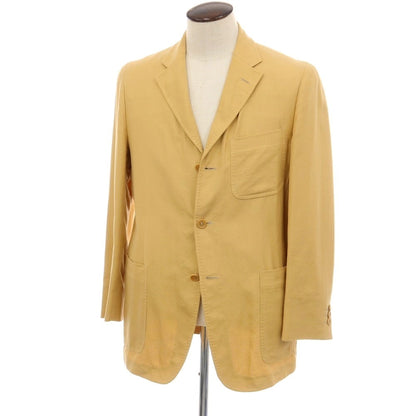 【中古】エルメネジルド ゼニア ソフト Ermenegildo Zegna soft コットン 3B カジュアルジャケット イエロー【サイズ50】【 状態ランクB 】【 メンズ 】