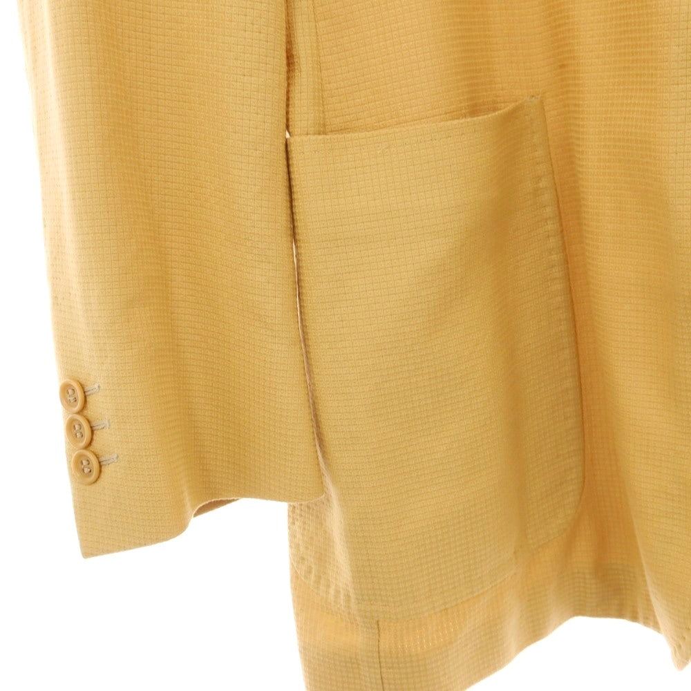 【中古】エルメネジルド ゼニア ソフト Ermenegildo Zegna soft コットン 3B カジュアルジャケット イエロー【サイズ50】【 状態ランクB 】【 メンズ 】
