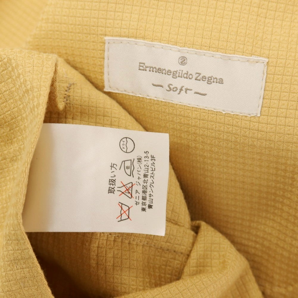 【中古】エルメネジルド ゼニア ソフト Ermenegildo Zegna soft コットン 3B カジュアルジャケット イエロー【サイズ50】【 状態ランクB 】【 メンズ 】