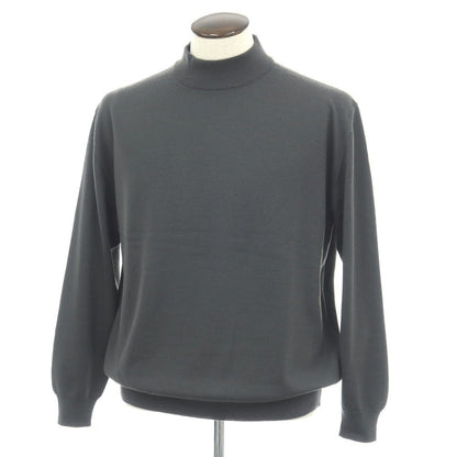 【中古】エルメネジルドゼニア Ermenegildo Zegna ウール モックネック プルオーバーニット ダークグレー【サイズ52/L】【 状態ランクB 】【 メンズ 】