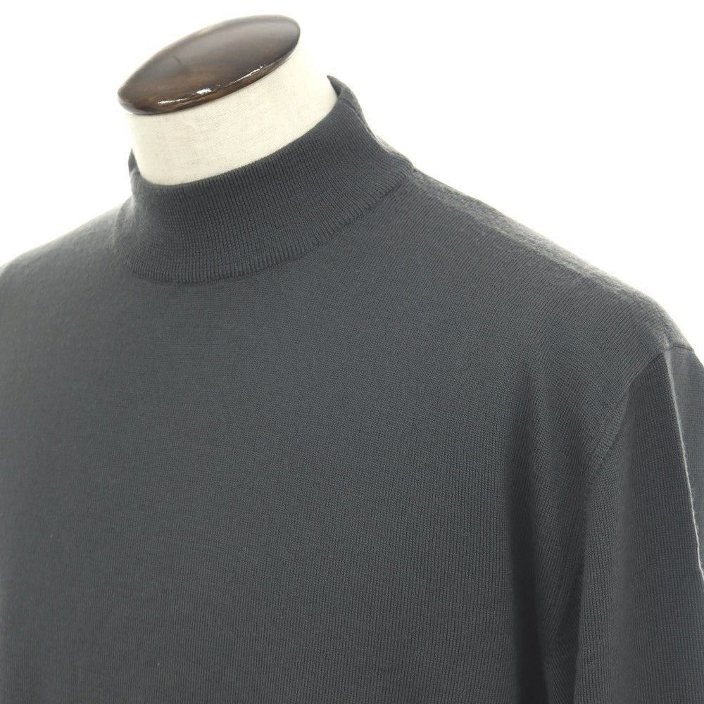 【中古】エルメネジルドゼニア Ermenegildo Zegna ウール モックネック プルオーバーニット ダークグレー【サイズ52/L】【 状態ランクB 】【 メンズ 】