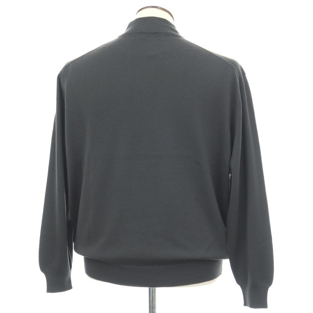 【中古】エルメネジルドゼニア Ermenegildo Zegna ウール モックネック プルオーバーニット ダークグレー【サイズ52/L】【 状態ランクB 】【 メンズ 】