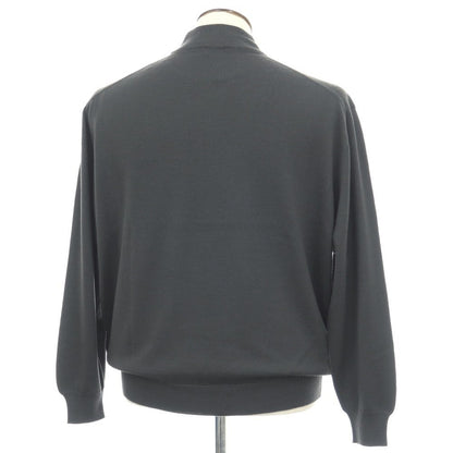【中古】エルメネジルドゼニア Ermenegildo Zegna ウール モックネック プルオーバーニット ダークグレー【サイズ52/L】【 状態ランクB 】【 メンズ 】