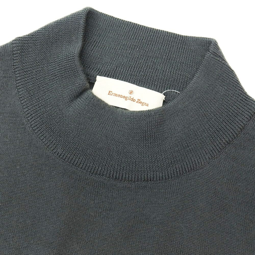【中古】エルメネジルドゼニア Ermenegildo Zegna ウール モックネック プルオーバーニット ダークグレー【サイズ52/L】【 状態ランクB 】【 メンズ 】