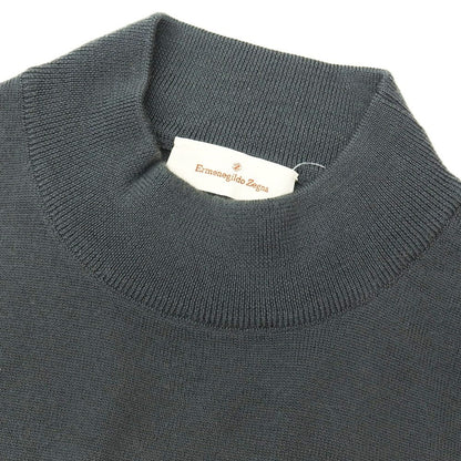 【中古】エルメネジルドゼニア Ermenegildo Zegna ウール モックネック プルオーバーニット ダークグレー【サイズ52/L】【 状態ランクB 】【 メンズ 】