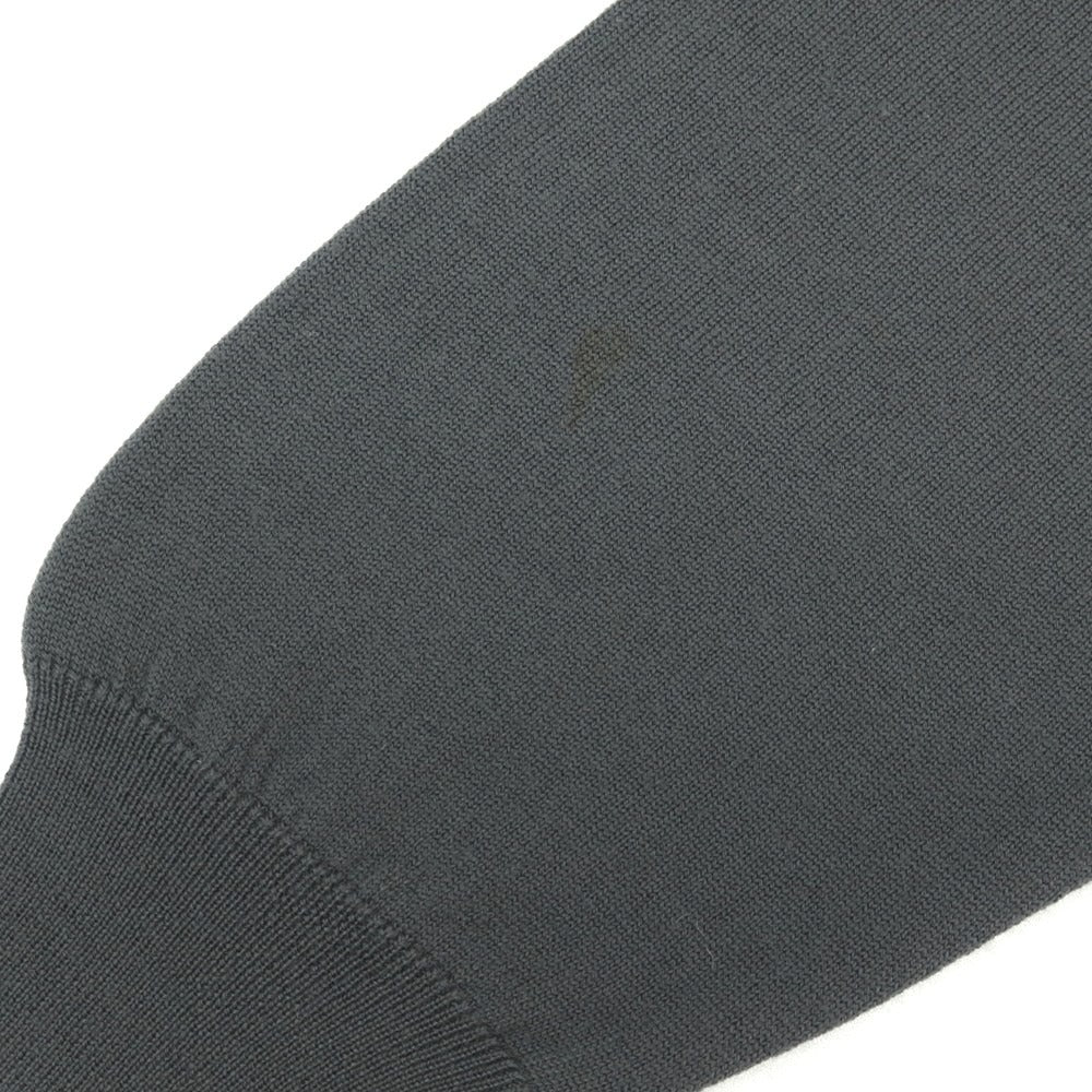 【中古】エルメネジルドゼニア Ermenegildo Zegna ウール モックネック プルオーバーニット ダークグレー【サイズ52/L】【 状態ランクB 】【 メンズ 】